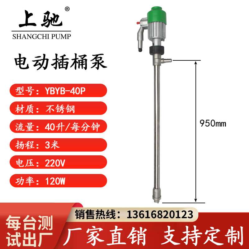 电动插桶泵工厂直供220V手提式油桶泵抽油泵抽液泵水泵自吸电机