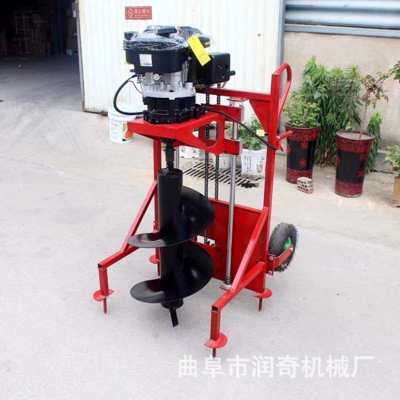 农用大功率地钻汽油种植机农用打洞机钻头种树机手推式钻土孔施肥