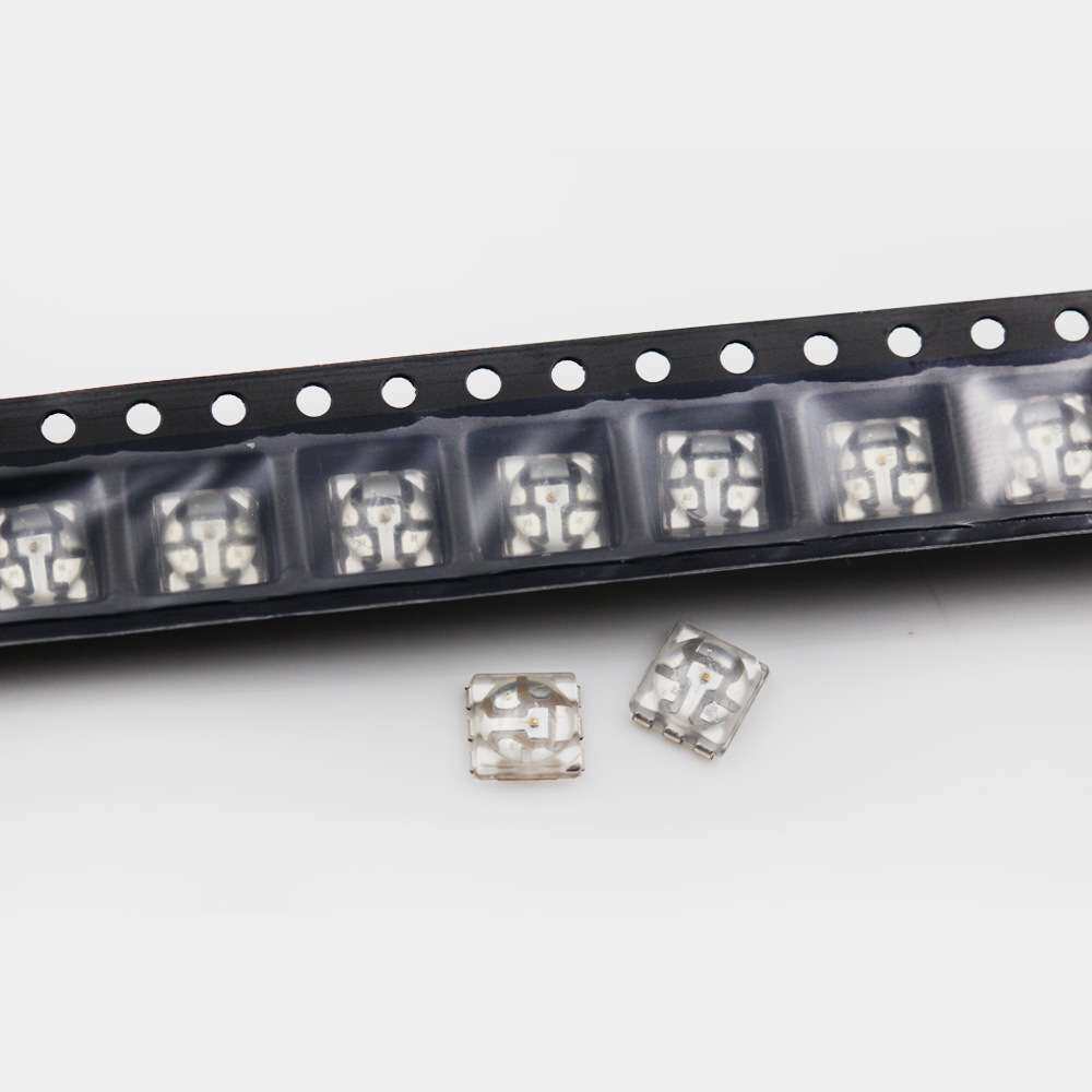 SMD5050RGB模顶0.2W透明支架 特高亮贴片LED 应用全彩RGB舞台灯珠