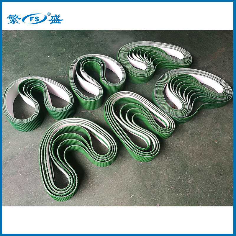 耐磨耐用输送带 输送带加防跑偏导条 pvc环形输送带