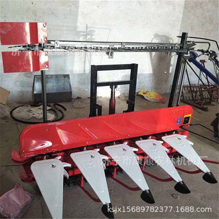 小麦水稻割晒机视频 前置艾草紫割晒机 多功能四轮带圆盘式割草机