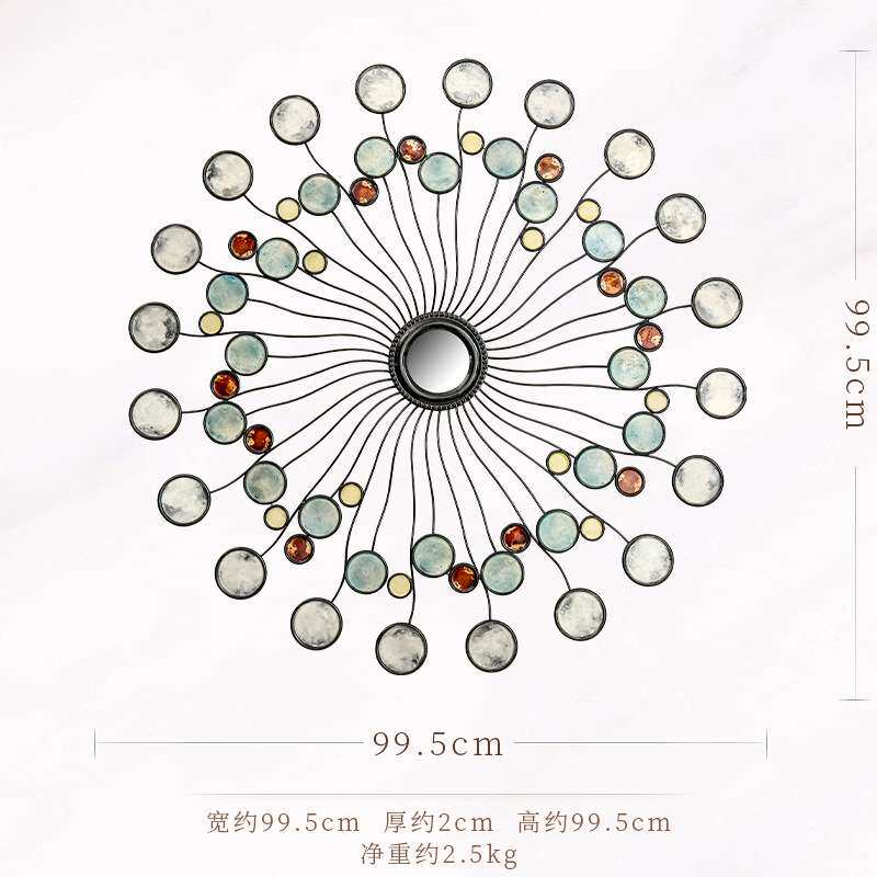 美式玄关过道壁挂件立体铁艺壁饰花瓣创意复古做旧墙面装饰品挂饰