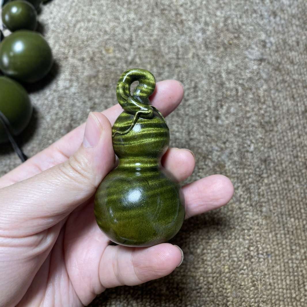 金丝楠木阴沉木满水波纹手把件老料文玩葫芦把把壶富甲天下盘玩