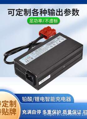 48V铅酸电池充电器58.4V4A铁锂16串 三元锂13串54.6V 58.8V充电器