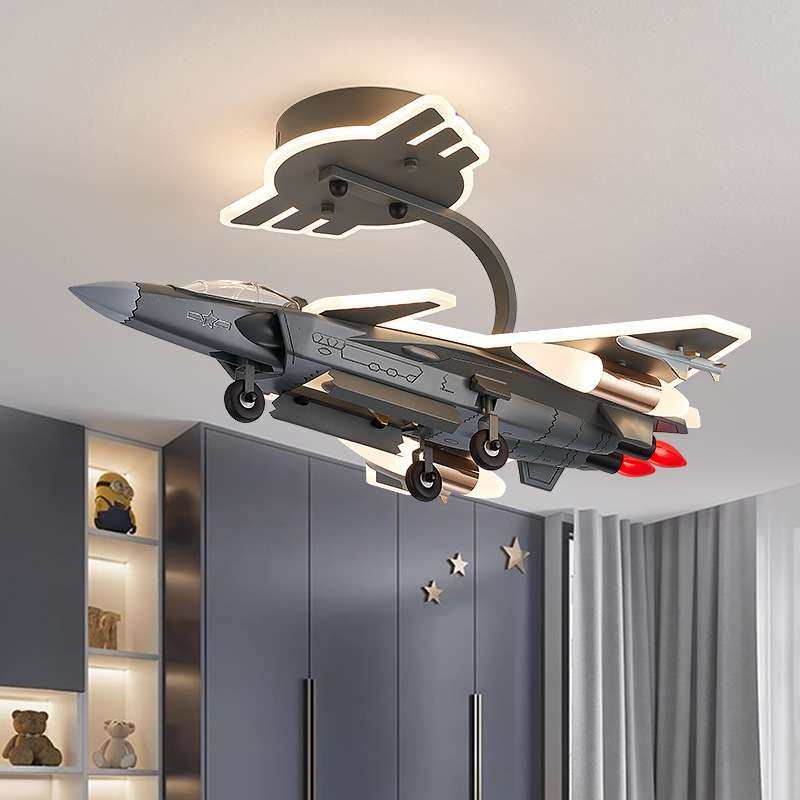 中山炫酷男孩女孩房间飞机灯儿童房灯led护眼无极卧室吸顶灯,3C数码配件,USB灯,淘宝优惠券,粉丝福利购,淘宝优惠卷