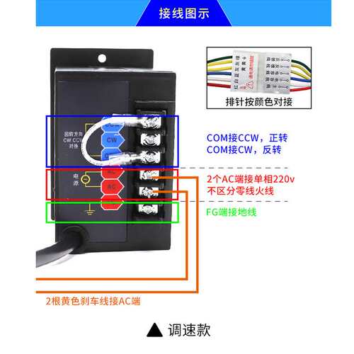 刹车电机220v电磁制动马达可调速断电刹车微小型齿轮减速电机晟邦