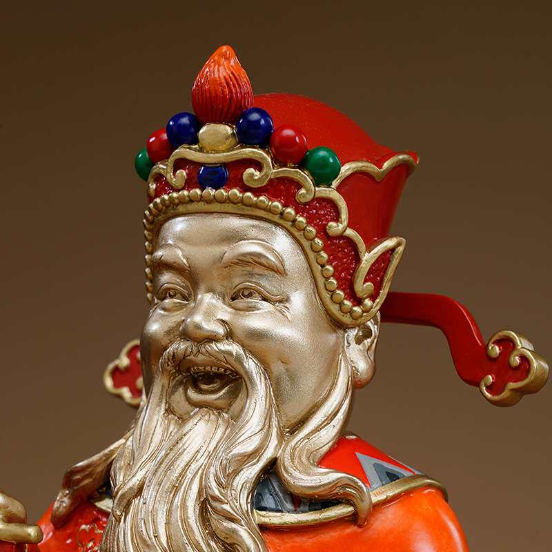 铜摆件《财神到》客厅桌面玄关财神爷摆件家用装饰品 如意财神