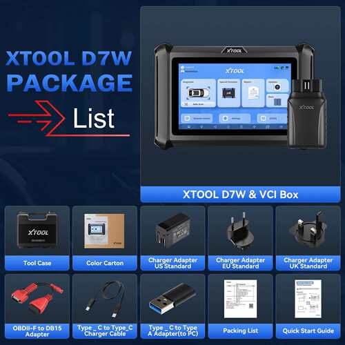 XTOOL D7W Wireless ALL System Car Diagnostic CAN FD/DOIP