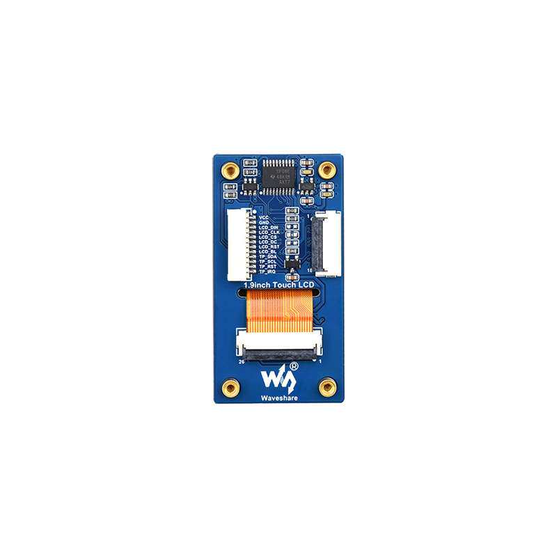 微雪 树莓派5/ESP32 1.9寸触摸显示屏LCD扩展板 262K彩色 SPI/I2C