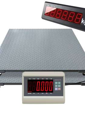 外接红色大字幕电子地磅大屏幕显示电子平台称出口式小地磅1-3吨