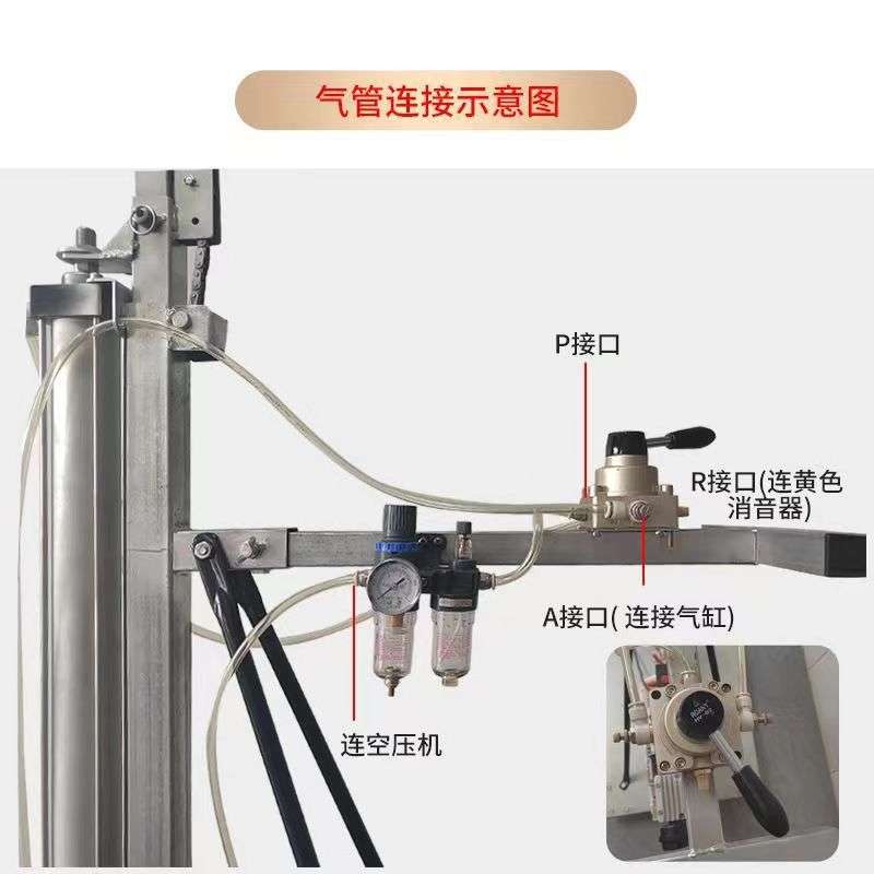 气动打孔电锤升降机伸缩固定支架吊顶钻孔支撑杆冲击孔打眼神器