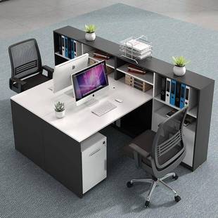 办公桌面对面双人办公桌单人1.4米办公桌办公桌员工工位简约现代