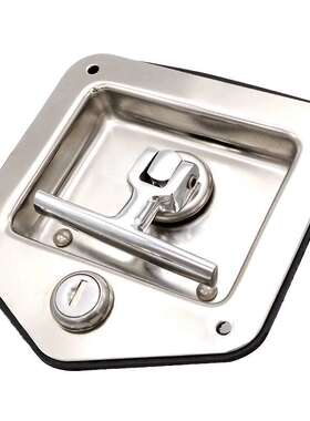 SK1-830工业尚坤不锈钢机械门锁工程车辆门 T型拉手 转舌锁机罩锁