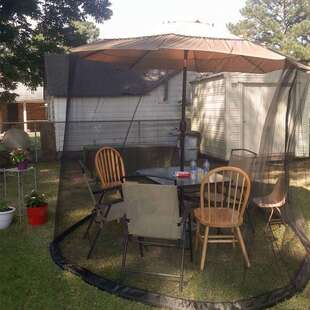 遮阳伞蚊帐易安装携带罗马伞防蚊虫网帐免安装庭院伞帐网罩不含伞