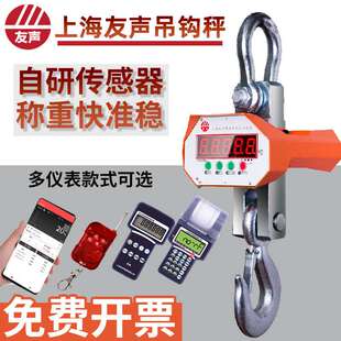 上海友声电子吊秤行车吊称OCS-5T/1T2T3吨10吨钢材无线吊钩秤挂称