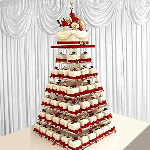 7层方形亚克力蛋糕架 婚礼水果摆放架 有机玻璃蛋糕架Cake Stand