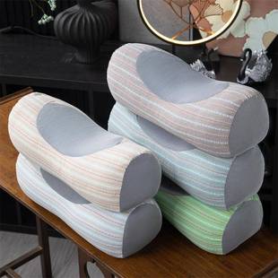 2025新款新品全棉纯棉色织提花水洗棉元宝护颈椎全荞麦枕头枕芯