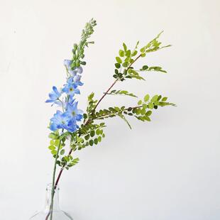 仿真大花飞燕草淡紫蓝色家居软装样板间装饰花艺客厅样板间装饰