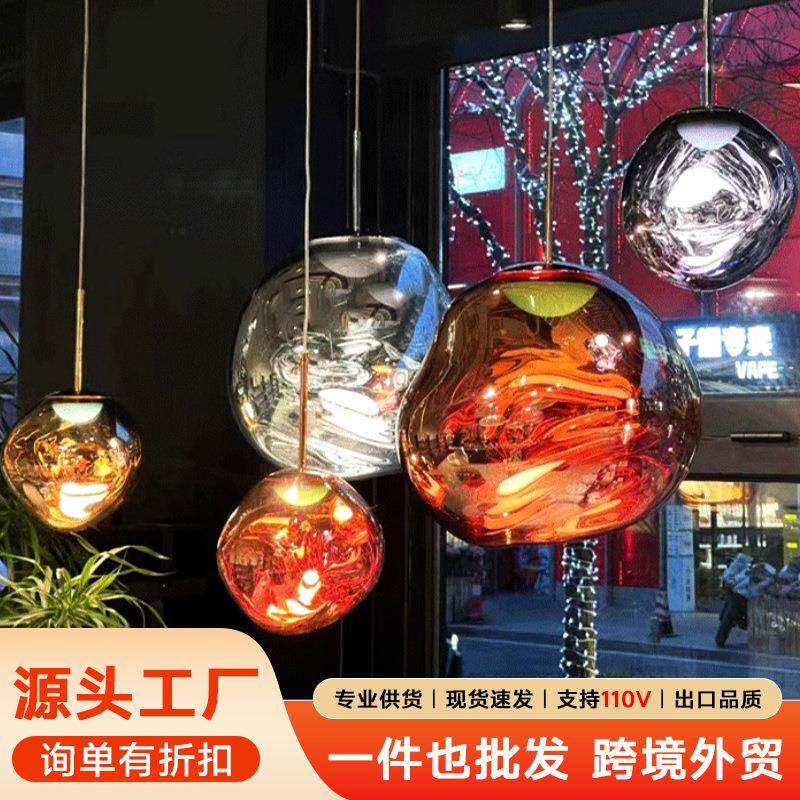 餐厅灯熔岩吊灯客厅中空挑高loft复式楼梯间酒店工程中山古镇灯具