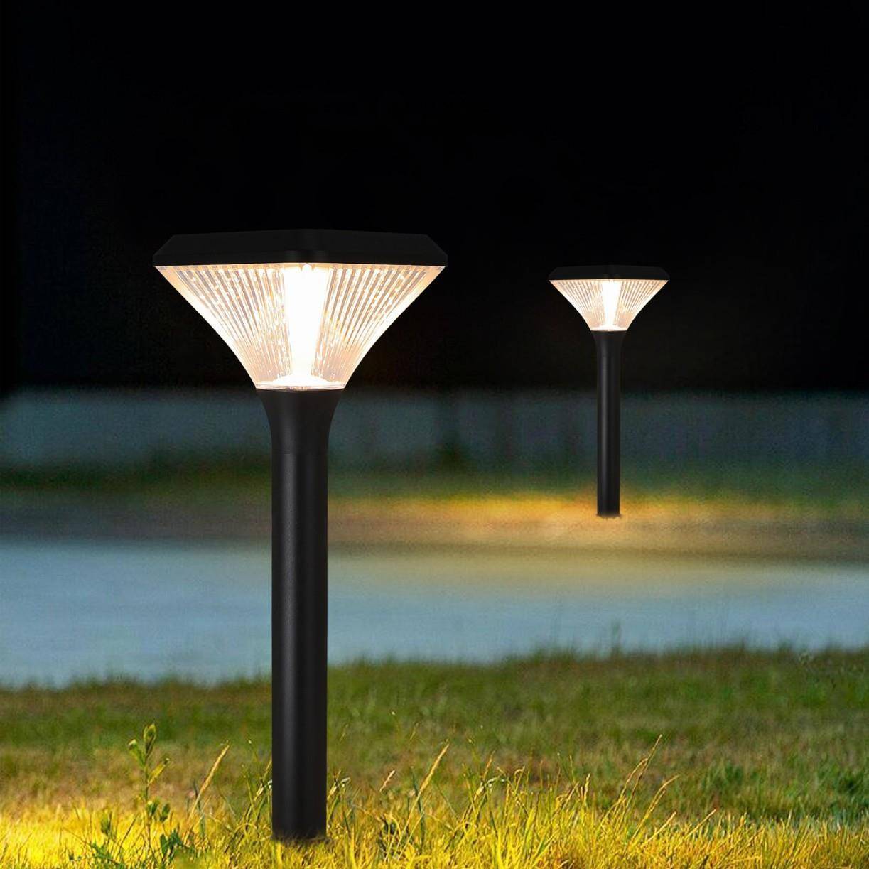 太阳能灯庭院灯小区围栏灯别墅大门柱灯户外防水柱头灯公园草坪灯