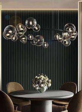 轻奢吊灯现代简约客厅吊灯北欧餐厅卧室吊灯网红灯具led泡泡吊灯