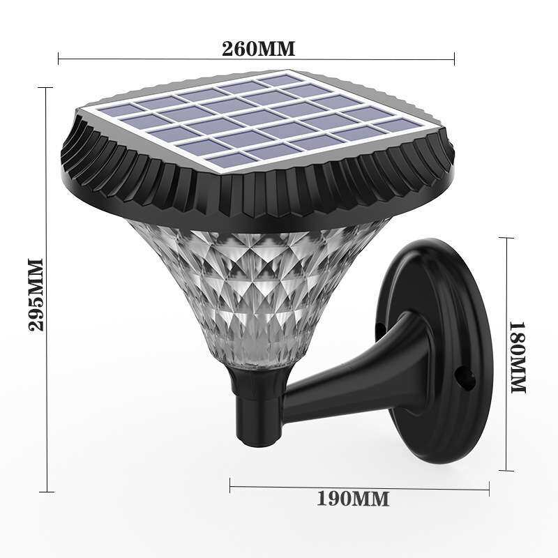 LED太阳能花园灯圆形地插灯小区别墅围墙灯太阳能庭院柱头灯 公园