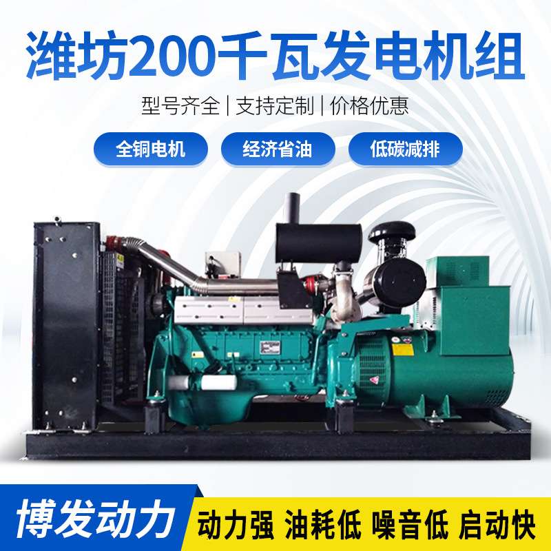潍坊200千瓦柴油发电机组全铜三相常用100 150 200kw发电机组