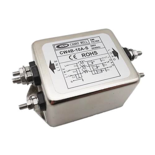 三相三线电源滤波器 CW4B-10A-S 10A 交流380V 抗干扰 原厂现货