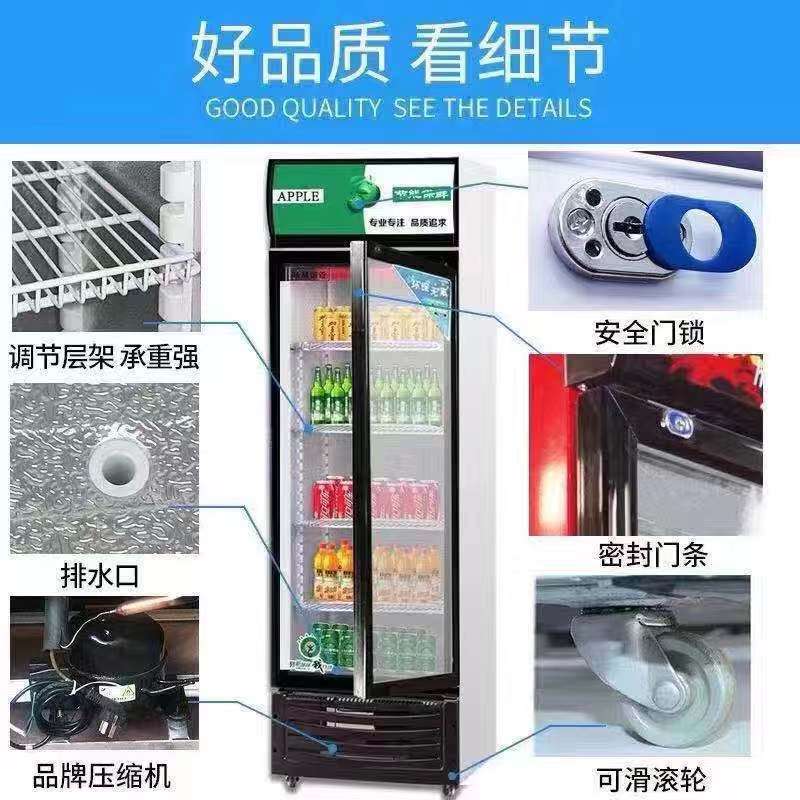 饮料柜立式冷藏双门展示柜单门冰箱超市保鲜柜商用冰柜饭店啤酒柜
