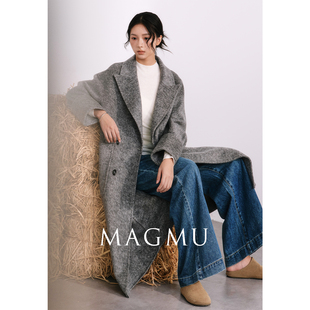 MAGMU【苏黎世的冬】赵丽颖同款老钱风中长款双面羊毛呢大衣外套