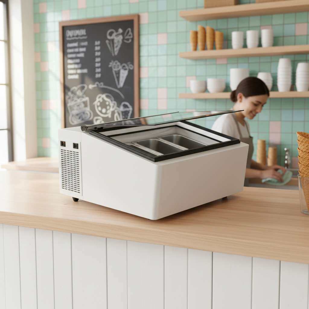 商用卧式硬质展示柜冰淇淋展示柜 冷冻雪糕柜冰柜冰激淋柜