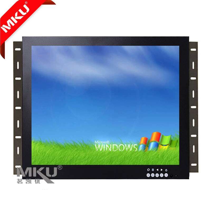 开放式12寸液晶显示器宽屏正屏可选VGA HDMI嵌入式液晶监视器