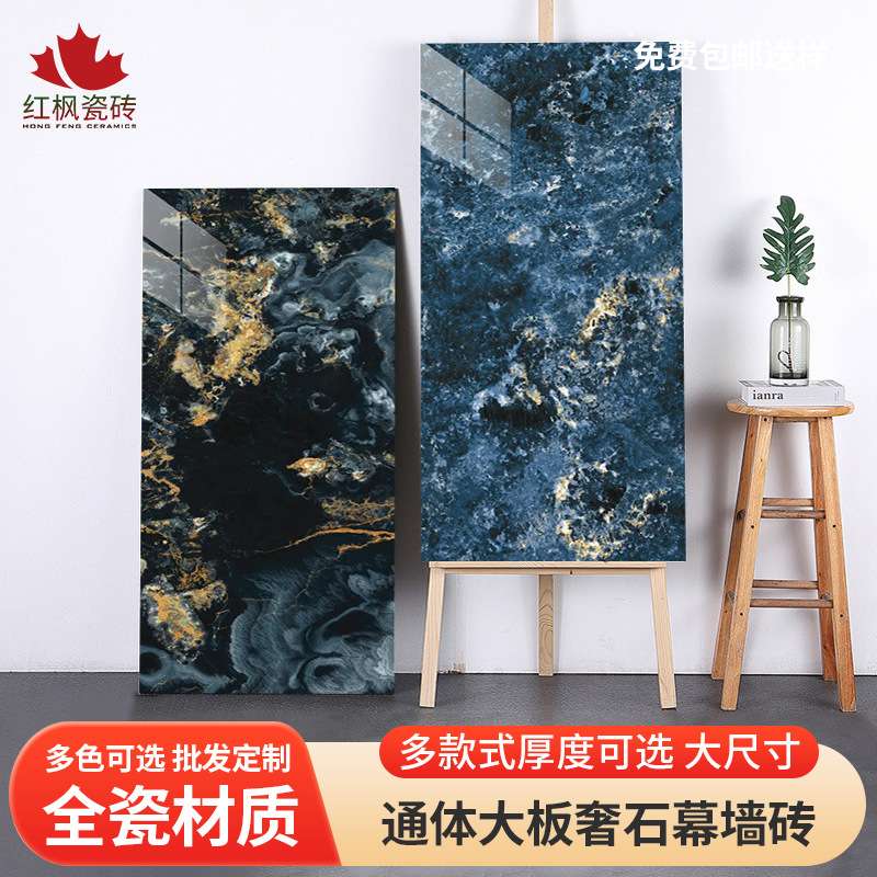 奢石大板瓷砖600*1200客厅地砖酒店别墅地墙砖防滑亮面通体特色砖