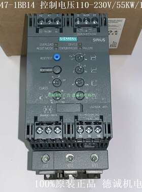 3RW4047-1BB05 软启动器 控制电压 24Vac/dc、55KW、106A、螺钉型