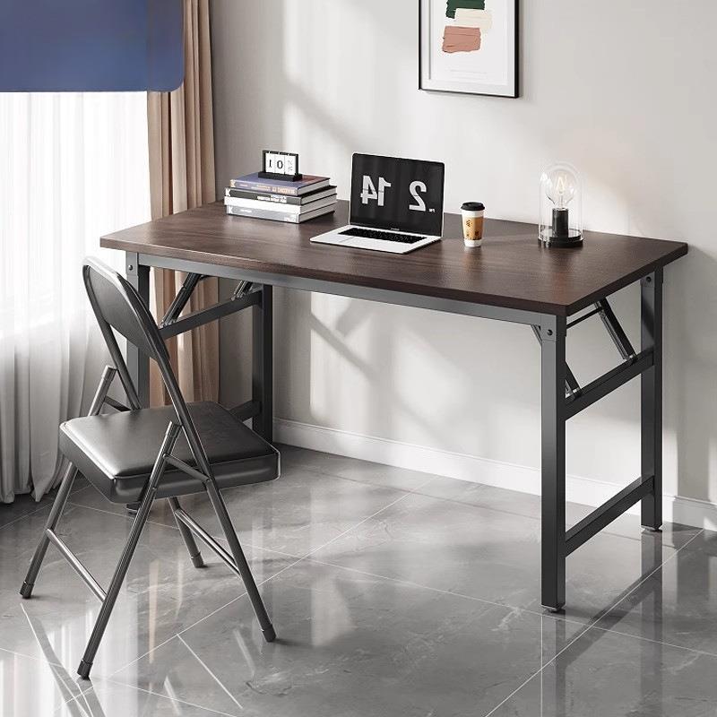 可折叠电脑桌台式书桌简约现代家用办公桌卧室简易学习桌写字桌子