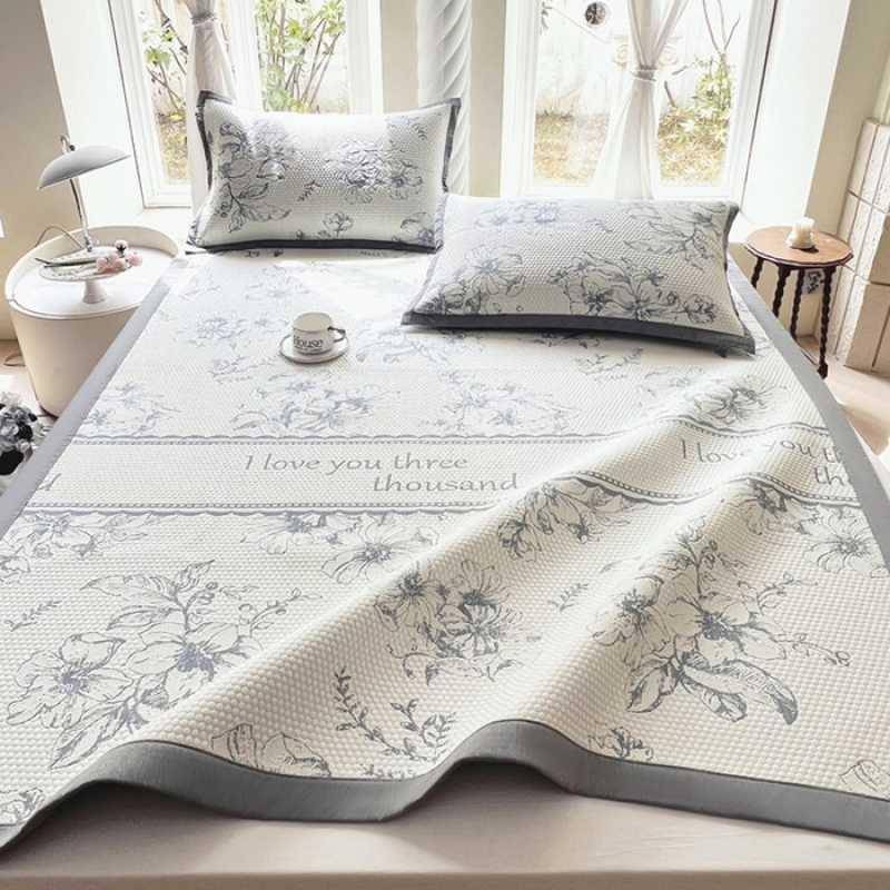 夏天丝滑冰感水洗凉感丝裸睡四件套轻奢风格床单被套A类