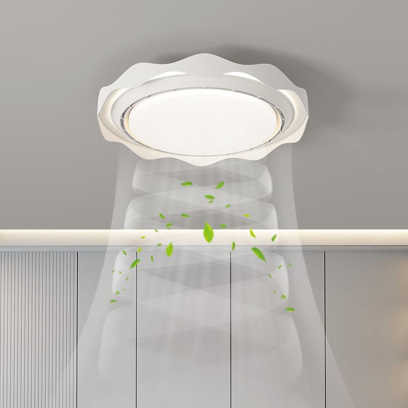 2025新款中古风卧室吸顶风扇灯极简创意儿童房护眼全光谱中山灯具