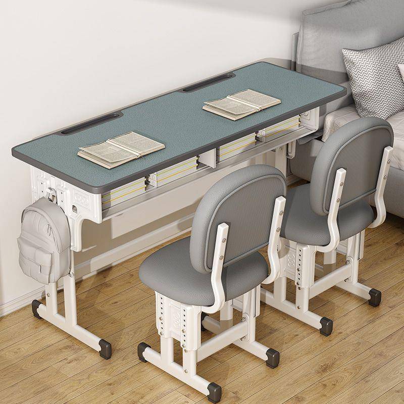 写字桌可学校课桌椅家用双胞胎学生双人升降学习桌一儿写字桌一女