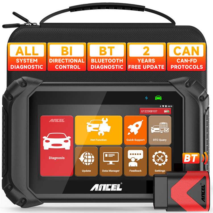 ANCEL V5BT OBD2汽车全系统扫描仪ABS 机油 TPMS SAS BMS复位工具