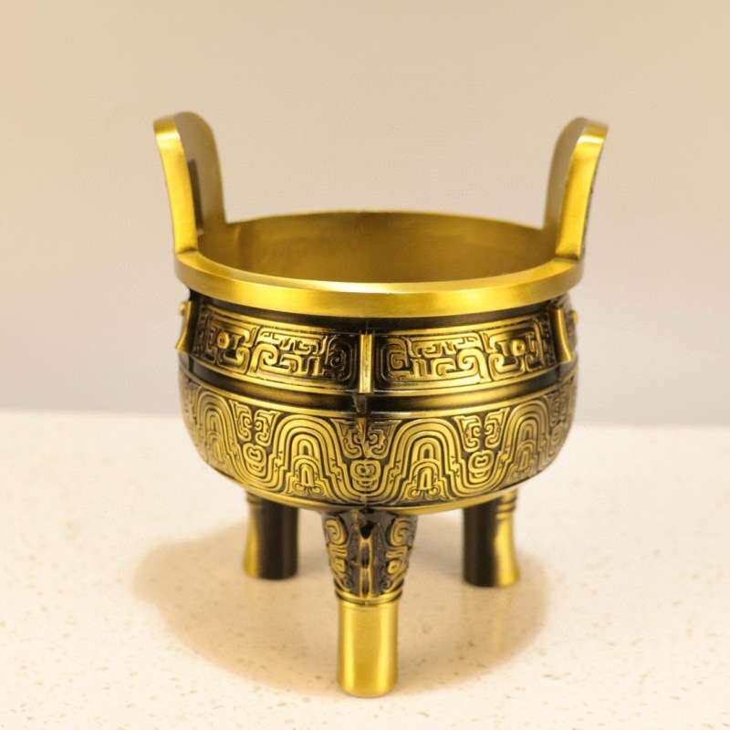 杨铜记 铜鼎摆件元鼎克鼎三足鼎铜金属工艺品圆鼎