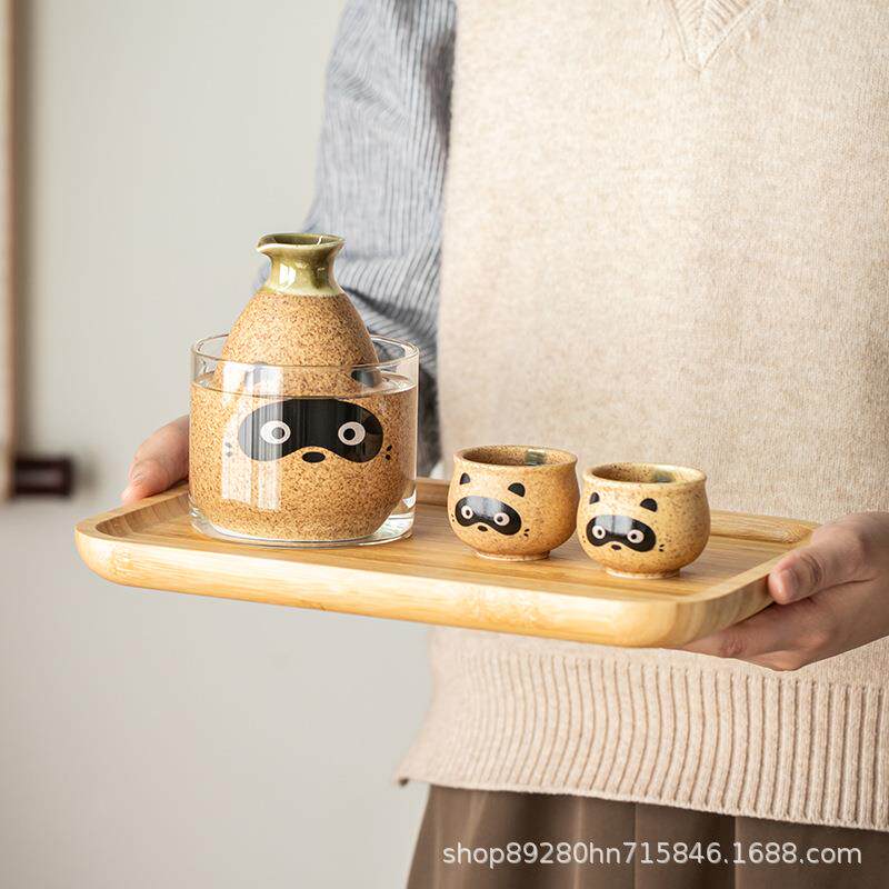 小套装温酒酒具家用分酒器烈酒杯一口清酒杯黄酒陶瓷烫酒壶温酒器