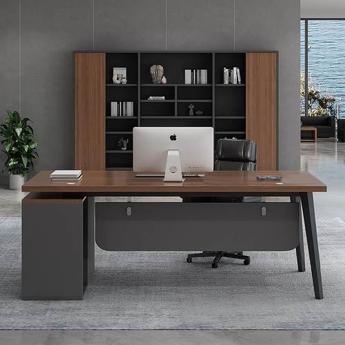 办公桌员工位简约现代办公室职员桌椅组合单人简易大班台老板桌子