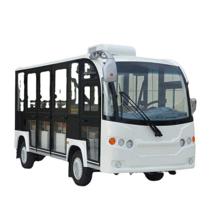 电动观光车可拆卸门封闭式鑫威11座员工上下班接送车JZT11图片