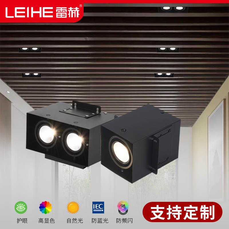 格栅灯方通灯方形筒灯吊顶天花灯专用led中山灯具商场店铺商用灯