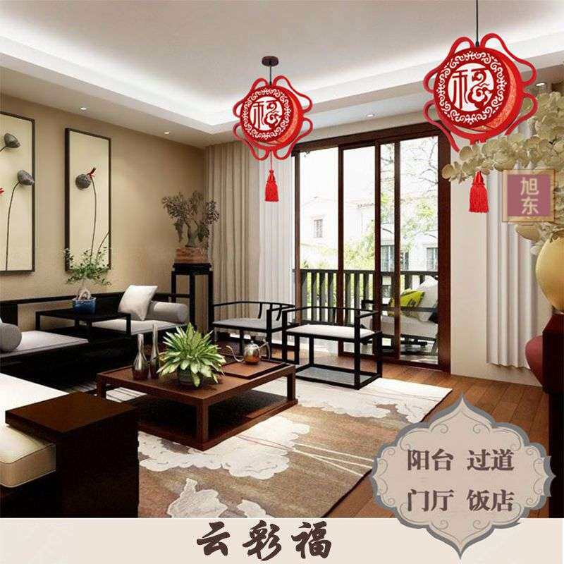 中式灯笼2026新款阳台创意复古新年红色中国风饭店餐厅家用小吊灯