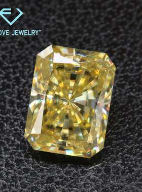 雷迪恩金黄莫桑钻裸石 深中浅黄钻莫桑石GRA 冰花切割原色不镀色