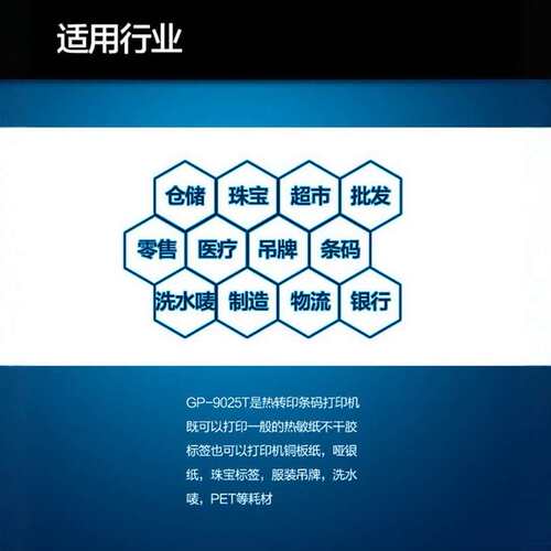 佳博GP9025T/1524T标签服装吊牌洗水唛热转印碳带条码打印机高速