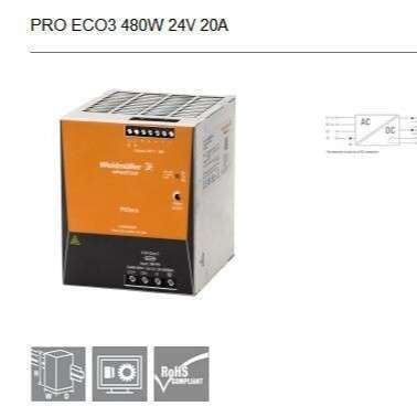 魏德米勒初级开关电源PROECO3480W24V20A型号146955000