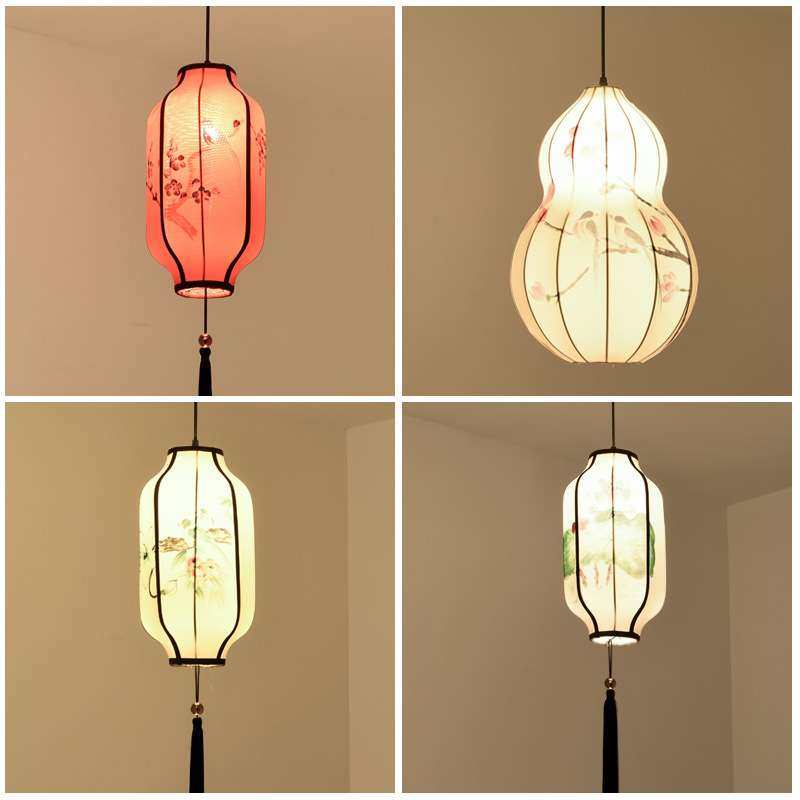 中式布艺手绘灯笼仿古典宫灯餐厅茶楼过道创意冬瓜长形布艺吊灯具,玩具/童车/益智/积木/模型,遥控车升级件/零配件,淘宝优惠券,粉丝福利购,淘宝优惠卷