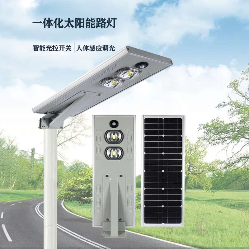COB高亮集成LED灯珠30W 40W一体化太阳能路灯公路广场街道照明